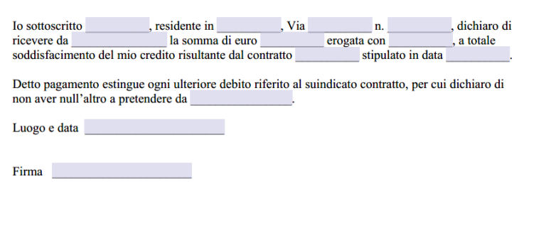 Fac Simile Scrittura Privata Per Restituzione Soldi Word E PDF