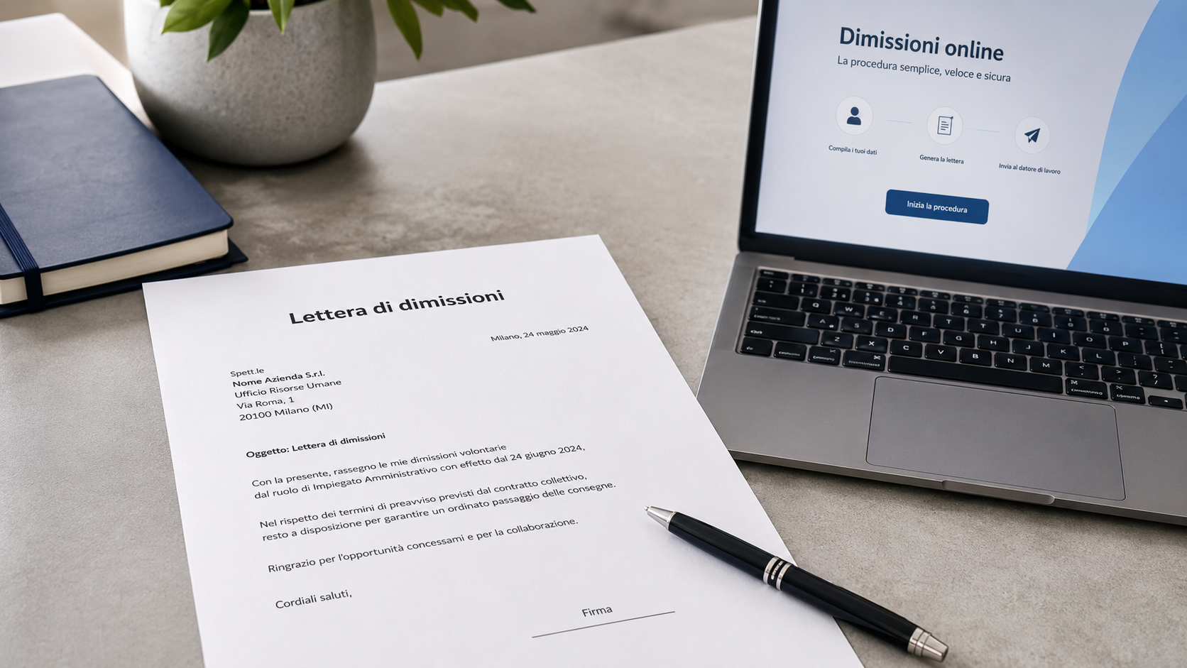 Fac Simile Lettera di Dimissioni