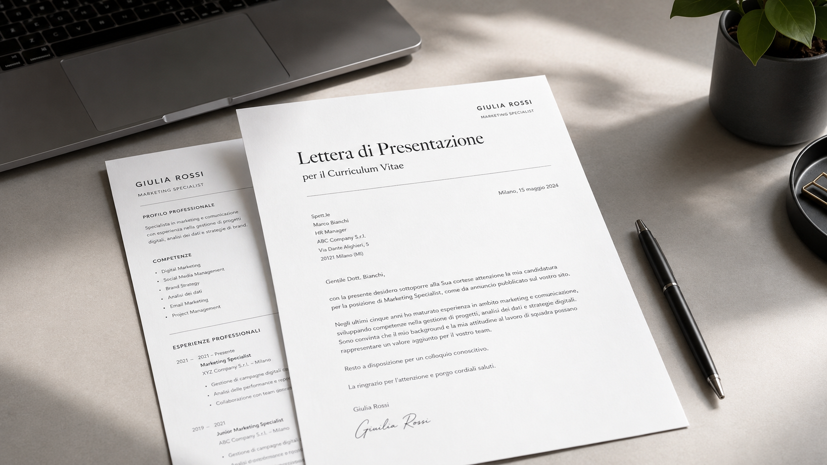 Lettera di Presentazione Curriculum