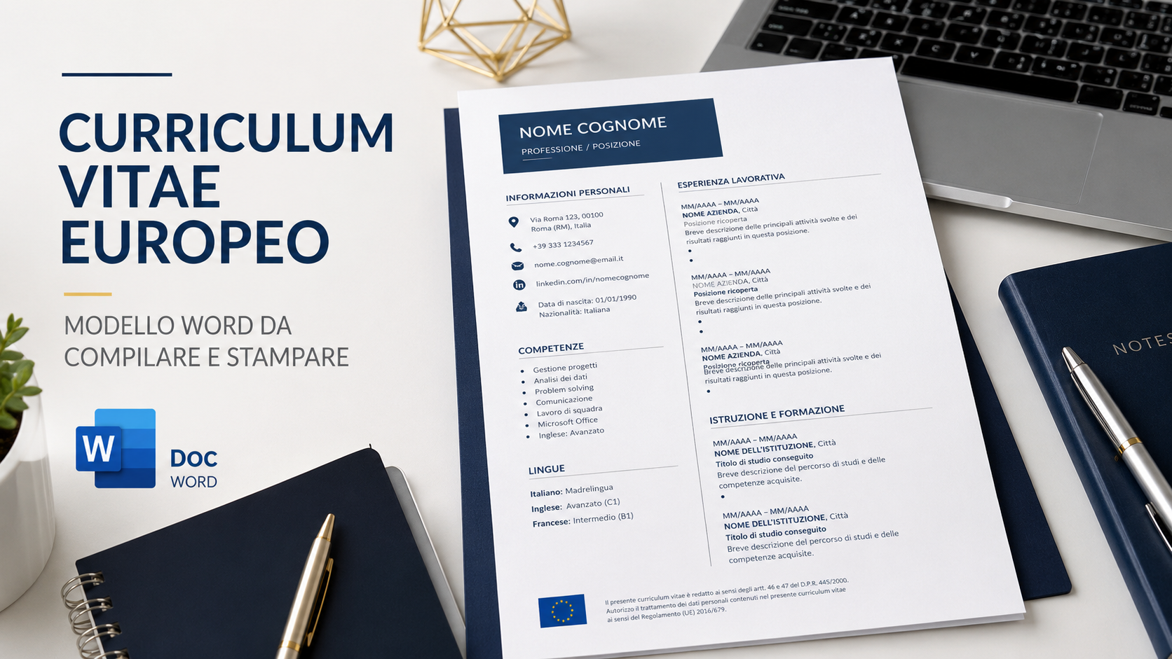 Modello Curriculum Vitae Europeo