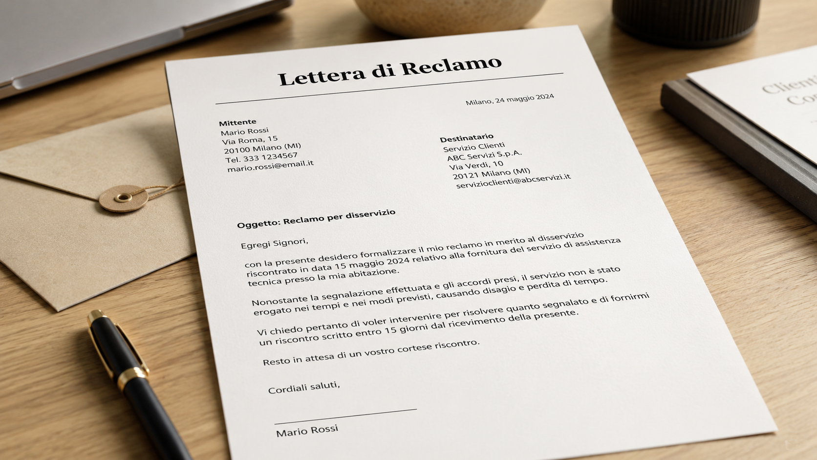 Modello Lettera di Reclamo