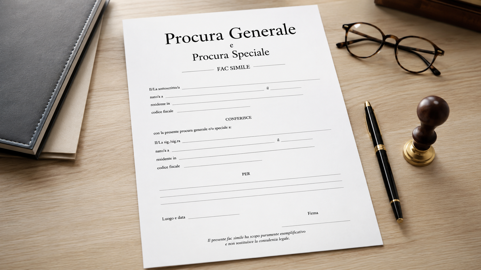 Fac Simile Procura Generale