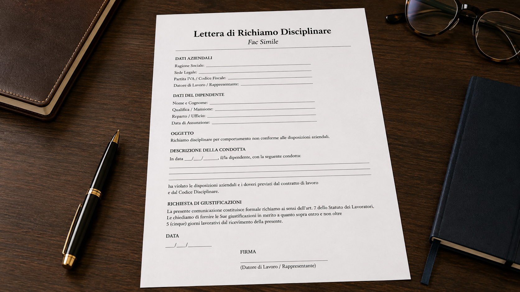 Lettera di Richiamo Disciplinare