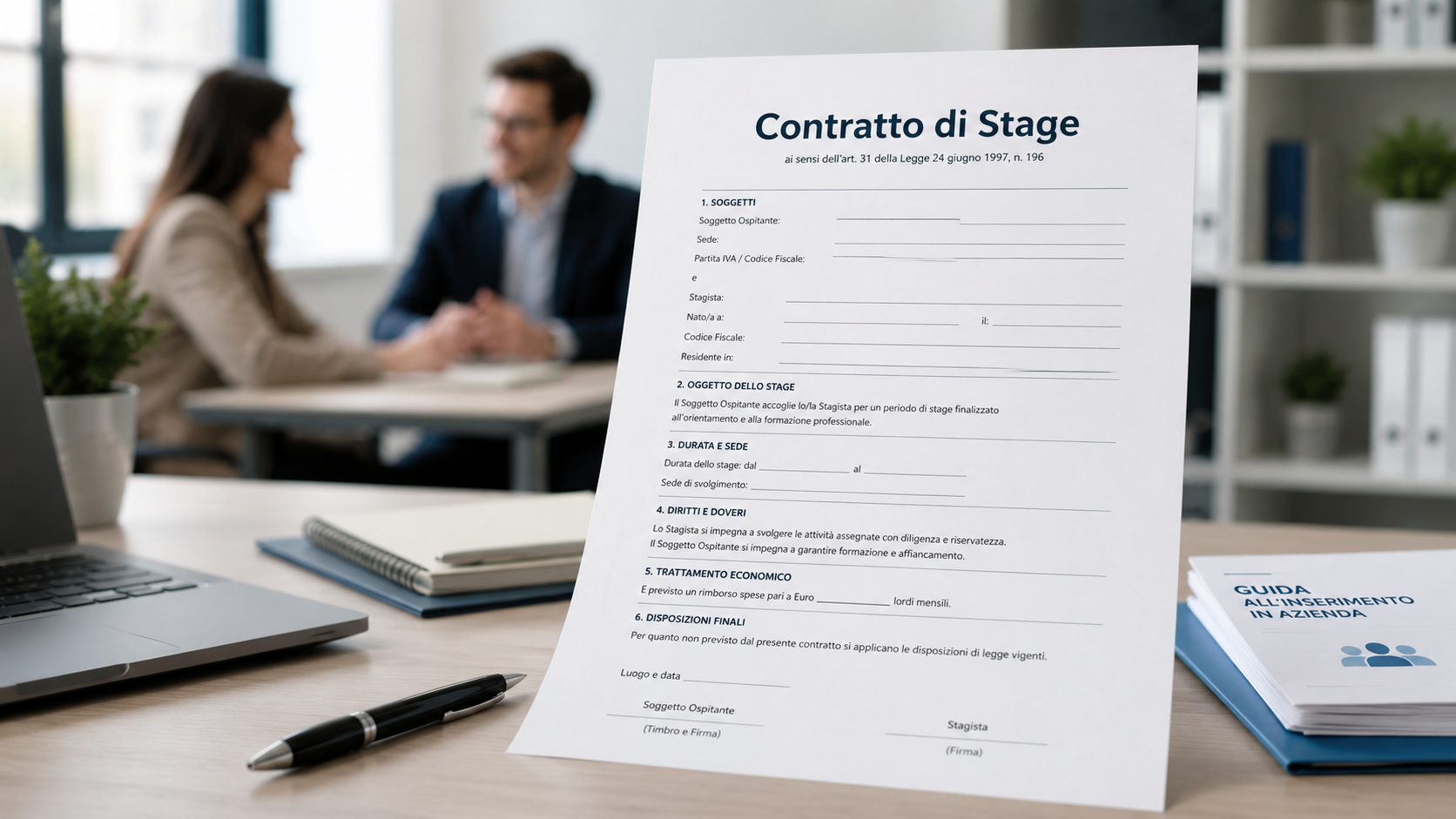 Fac Simile Contratto di Stage
