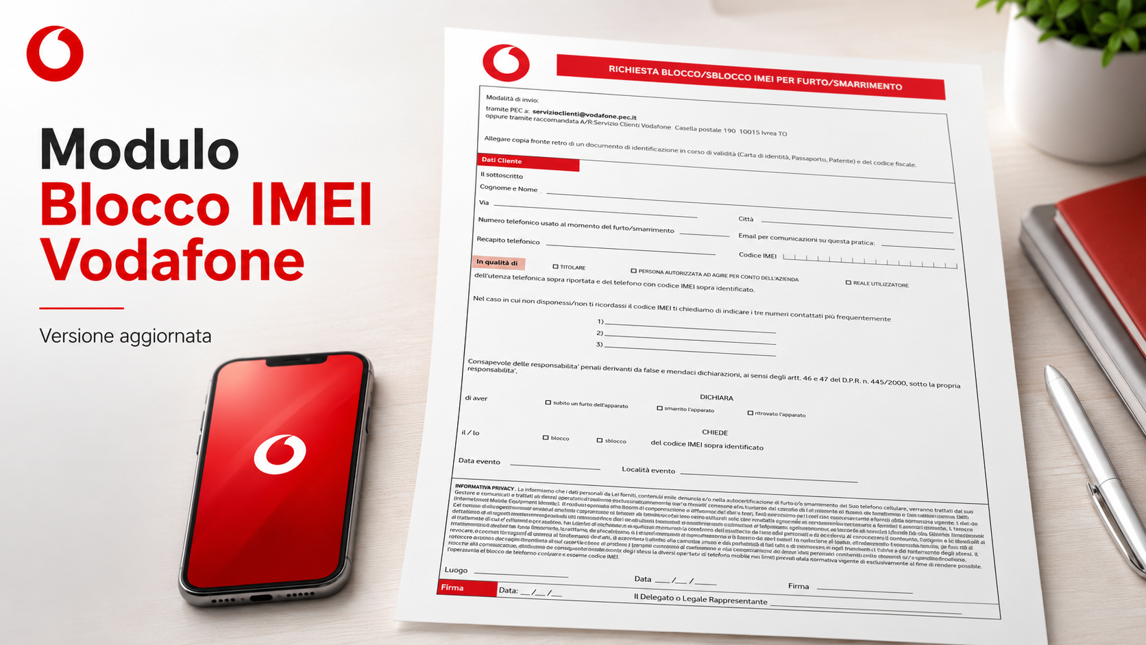 Modulo Blocco IMEI Vodafone PDF