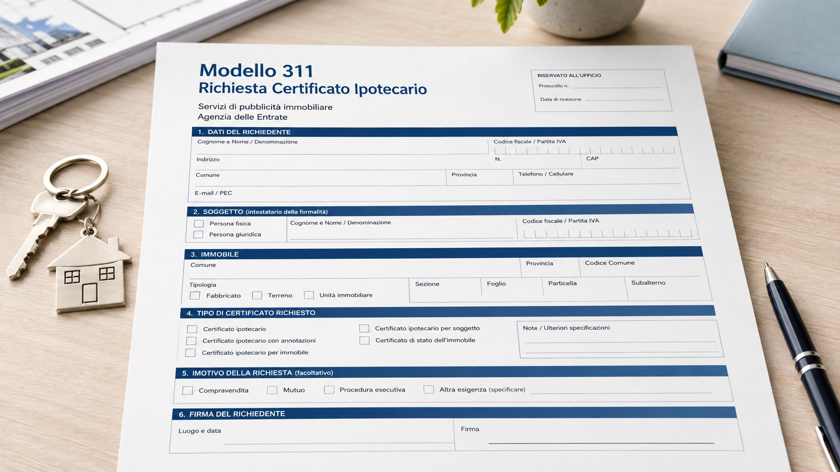 Modello Richiesta Certificato Ipotecario PDF