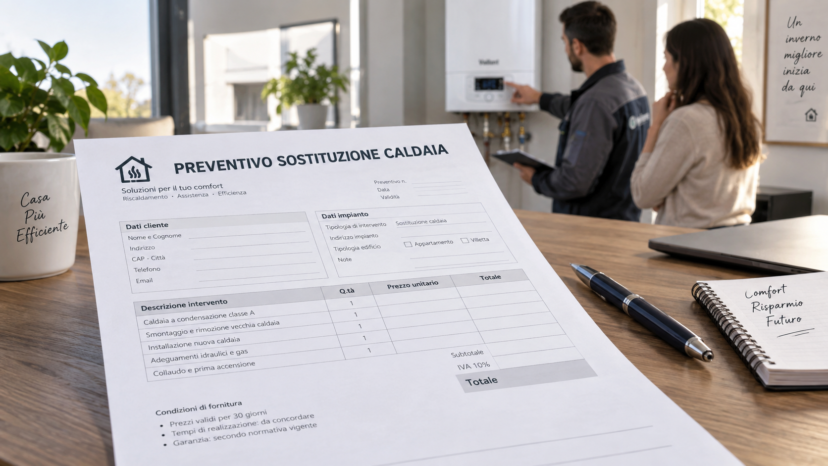 Fac Simile Preventivo Sostituzione Caldaia