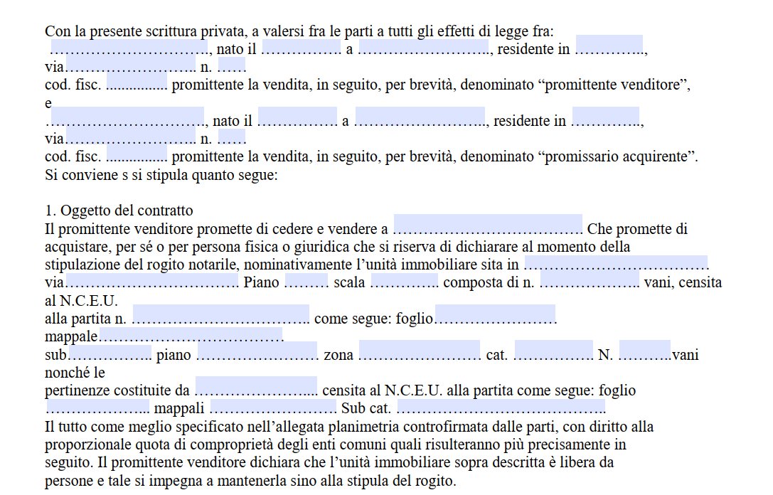 Modello Compromesso tra Privati