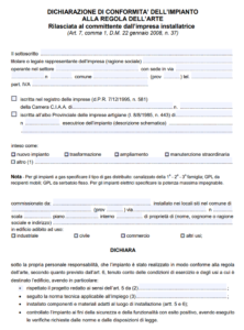 Modulo Dichiarazione Di Conformit Impianto Idraulico Word E PDF Editabile Modulo Dichiarazione Di Conformit Impianto Idraulico Word E PDF Editabile