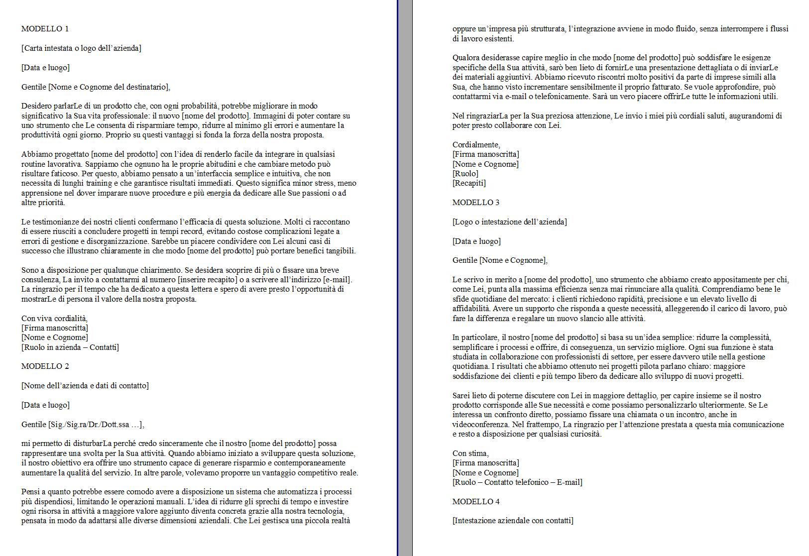 Lettera per Vendere un Prodotto