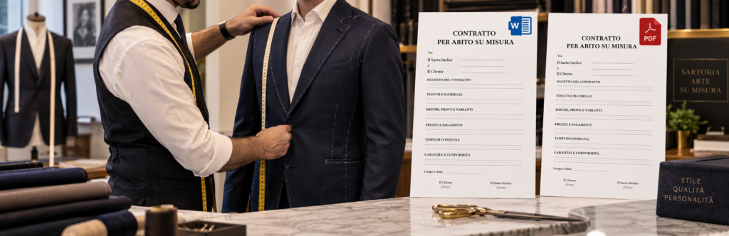 Fac Simile Contratto per Abito su Misura Word e PDF